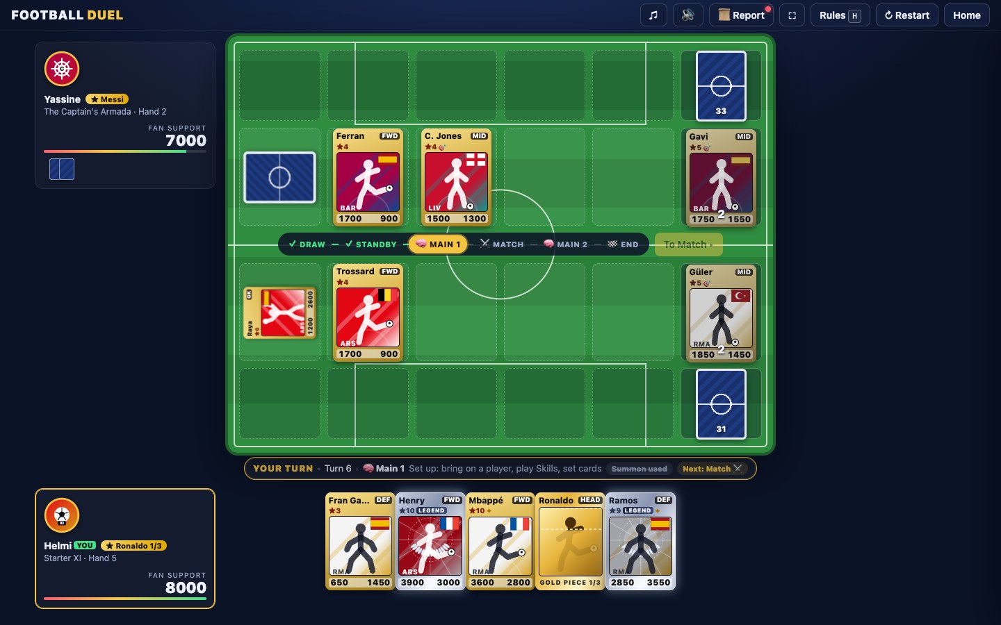 A match on computer