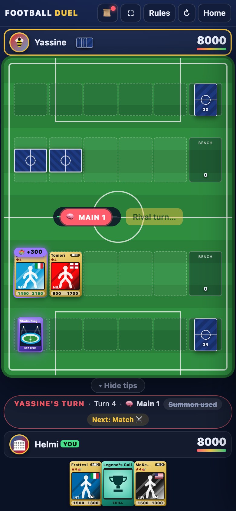 A match on phone